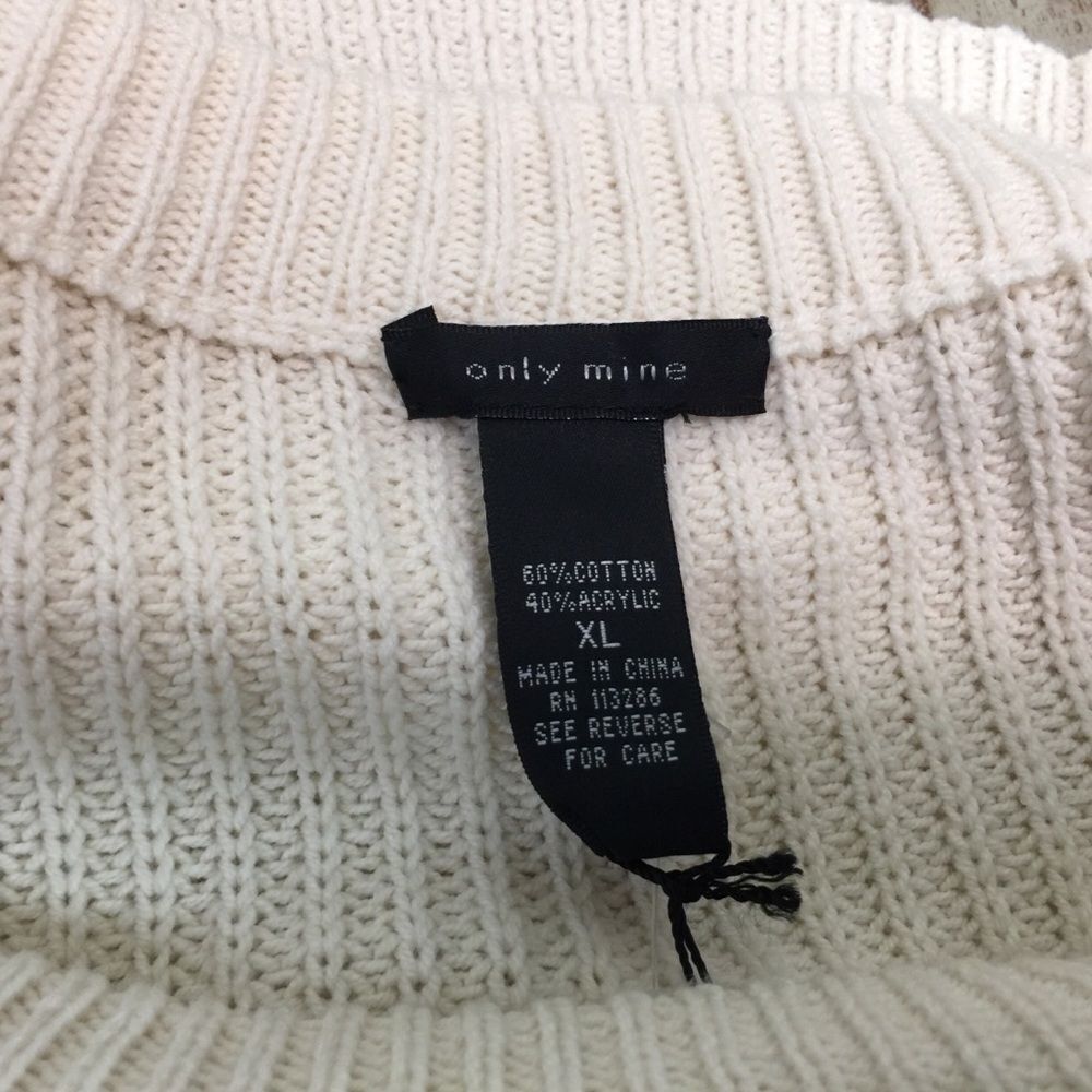 Only Mine Beige/Creme High Low Sweater - Picture 6 of 6